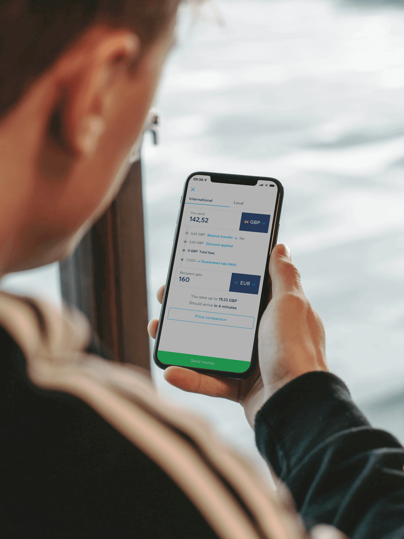 An input form and bank card